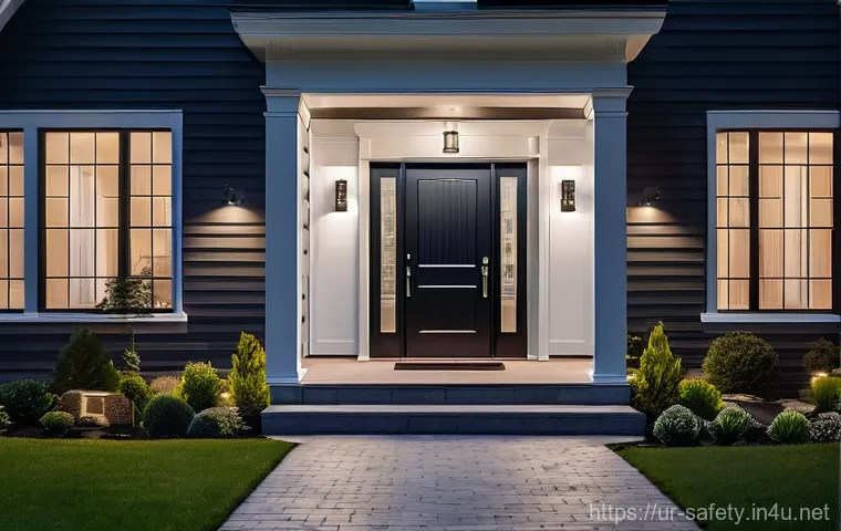 스마트 안전 장비 소개 - A serene and modern living room, bathed in warm, soft lighting. A diverse family, including parents ... 스마트 안전 장비 소개 - A serene and modern living room, bathed in warm, soft lighting. A diverse family, including parents ...