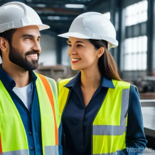 Home 15 신입 안전관리자를 위한 업무 적응법 - A professional female safety manager, in her late 30s, with a warm and approachable expression, is h...