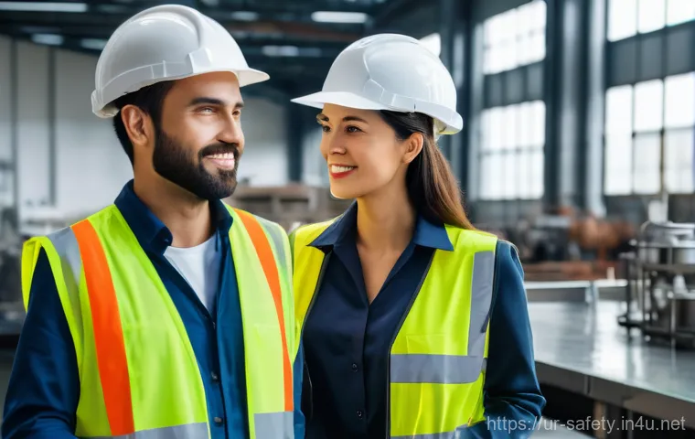 신입 안전관리자를 위한 업무 적응법 - A professional female safety manager, in her late 30s, with a warm and approachable expression, is h...